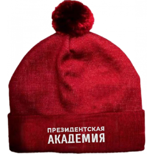 Шапка на флисе с помпоном